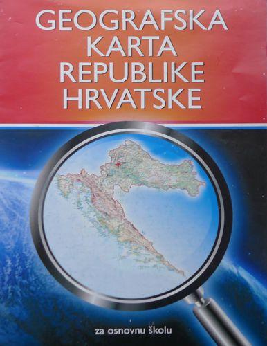 Geografska karta republike Hrvatske za škole